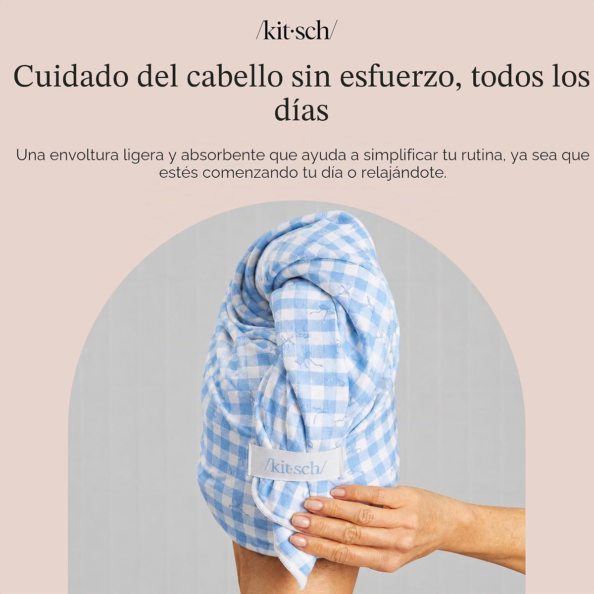 Kitsch Toalla de pelo de microfibra XL para mujer | Toallas de micr...