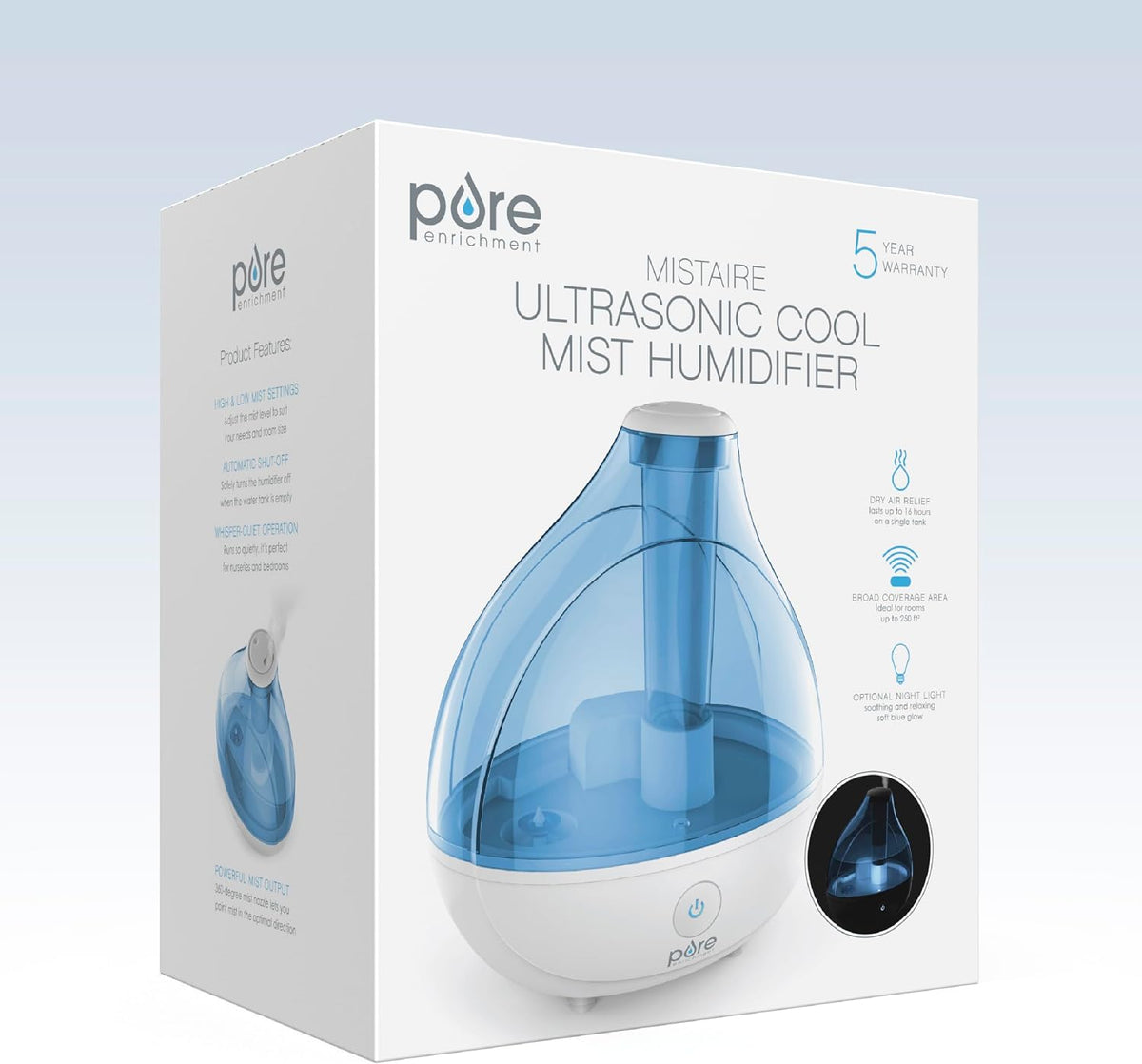 Pure Enrichment MistAire Humidificador ultrasónico premium con tanq...