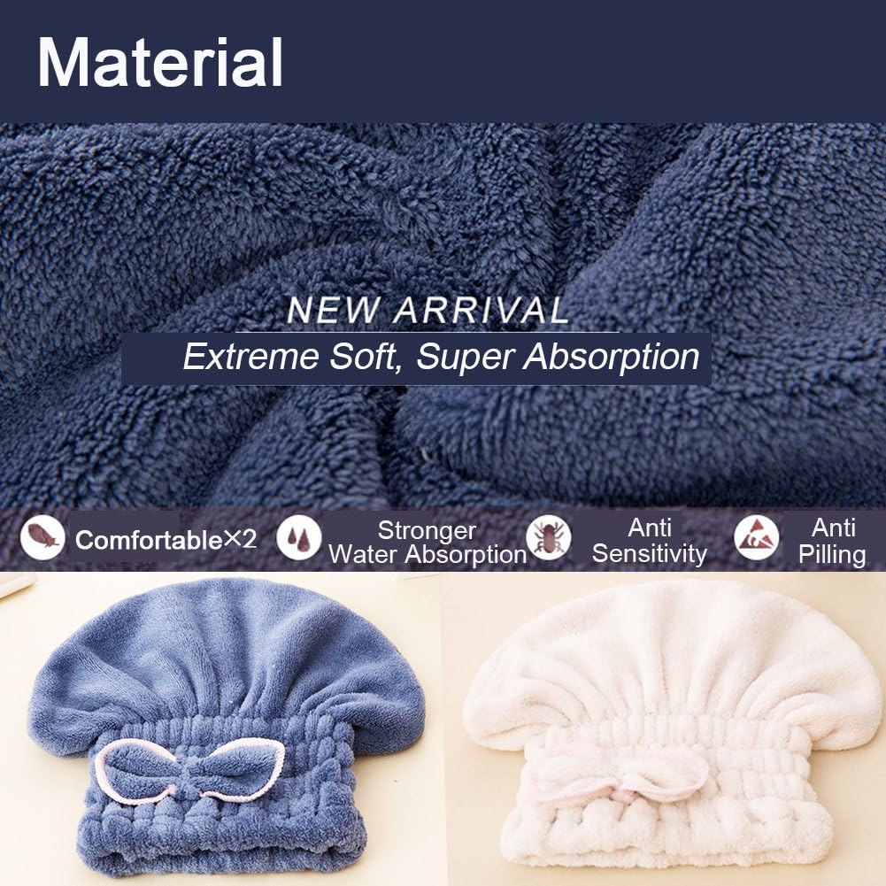 SweetCat Gorra de microfibra para secado de pelo...