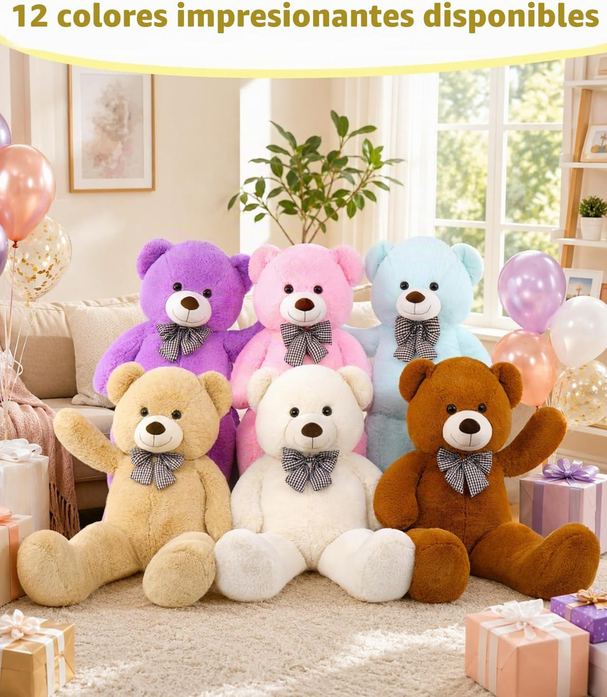 MaoGoLan Oso de peluche gigante de 47 pulgadas, regalo clásico de f...