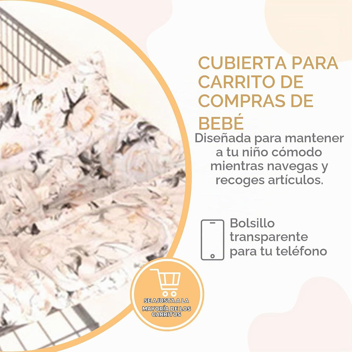 Binxy Baby 2 en 1 Funda cómoda para silla alta y carrito de compras...
