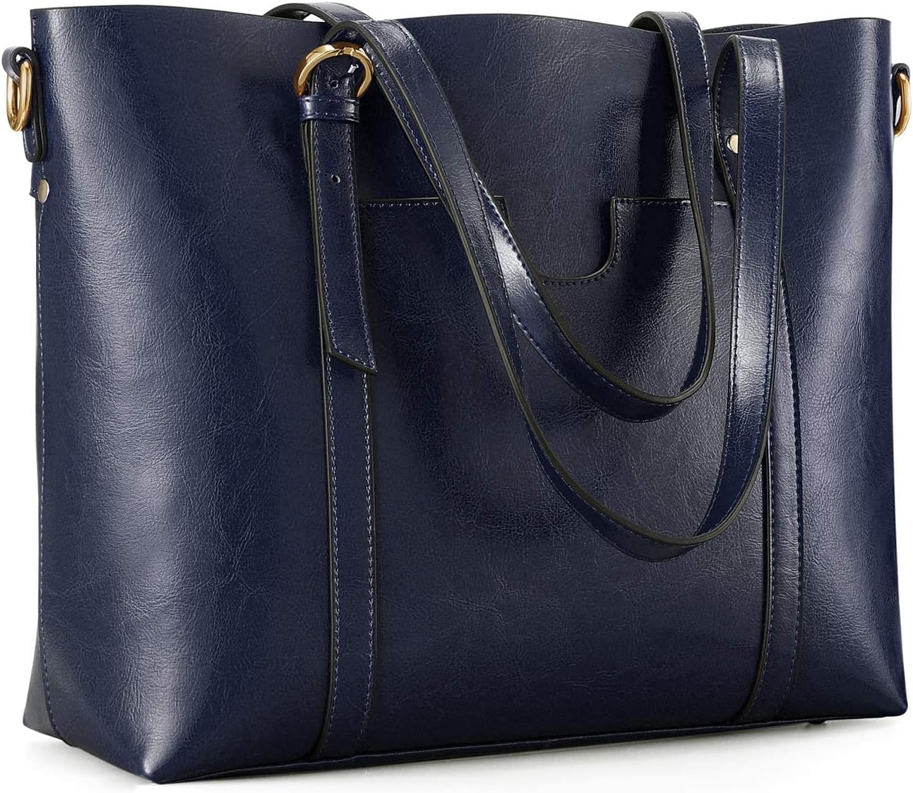 Kattee Bolso de mano de cuero genuino para mujer, bolsos suaves vin...