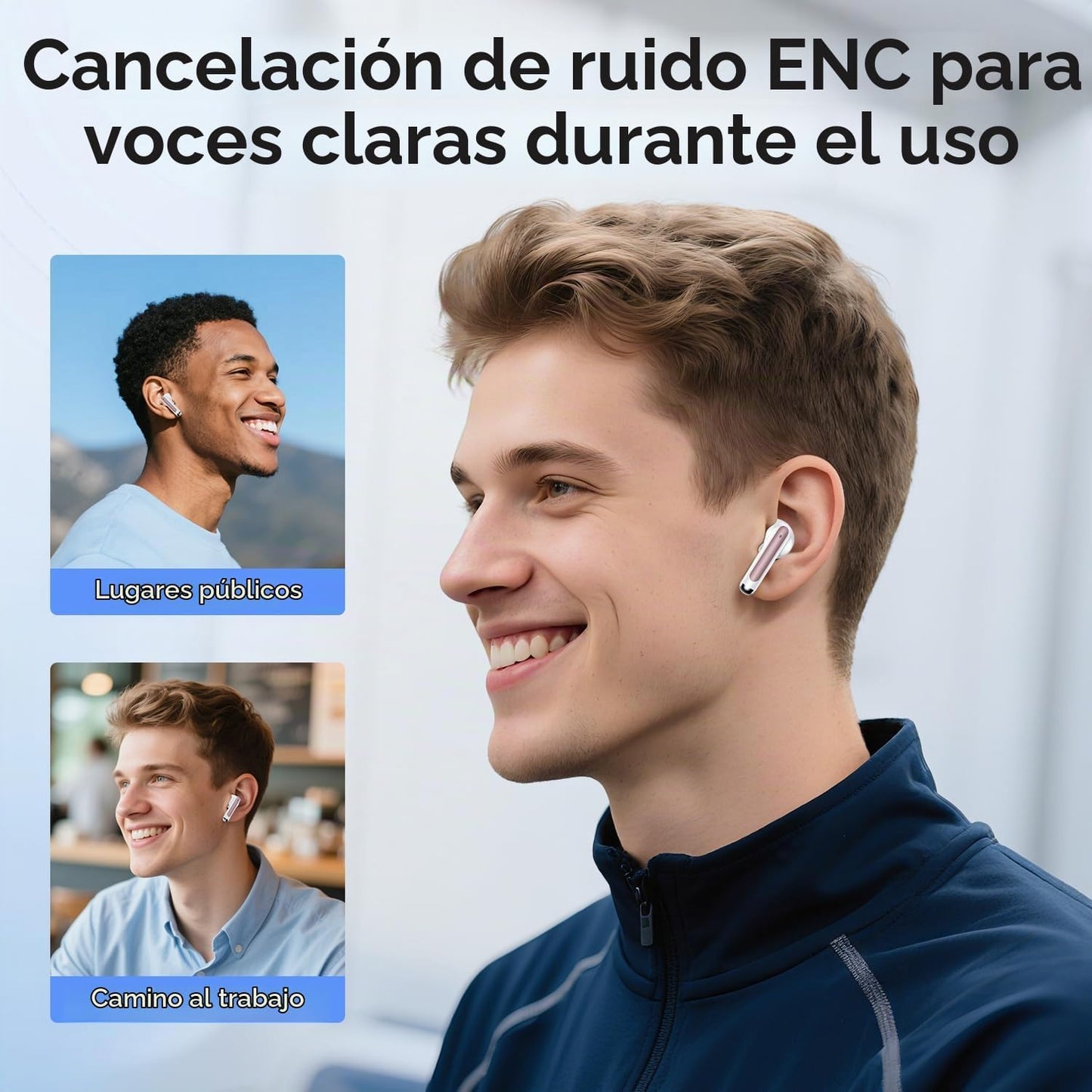 Auriculares inalámbricos, Bluetooth de 5.4 pulgadas, auriculares in...