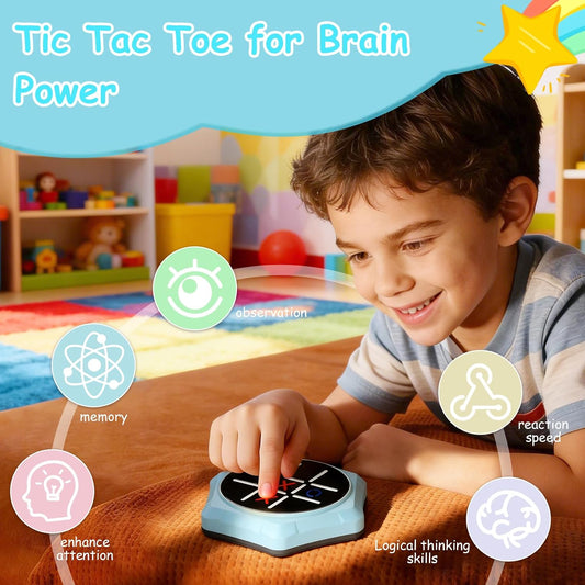 VDPDO Juego electrónico de Tic Tac Toe, 5 en 1 eléctrico Tic Tac To...