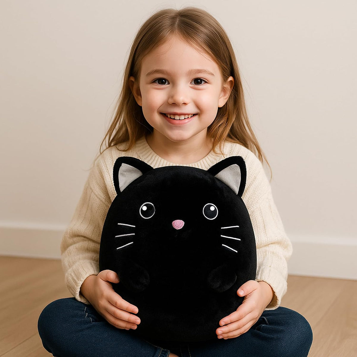 WEIGEDU Gato Negro Gatito Animales de Peluche de Felpa Juguetes con...
