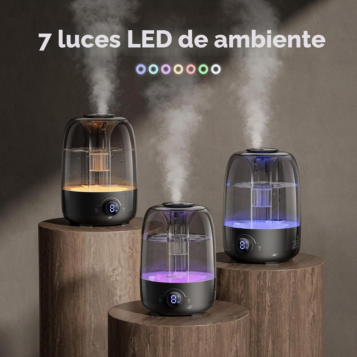 Homvana Humidificadores de niebla fría de llenado superior para dor...