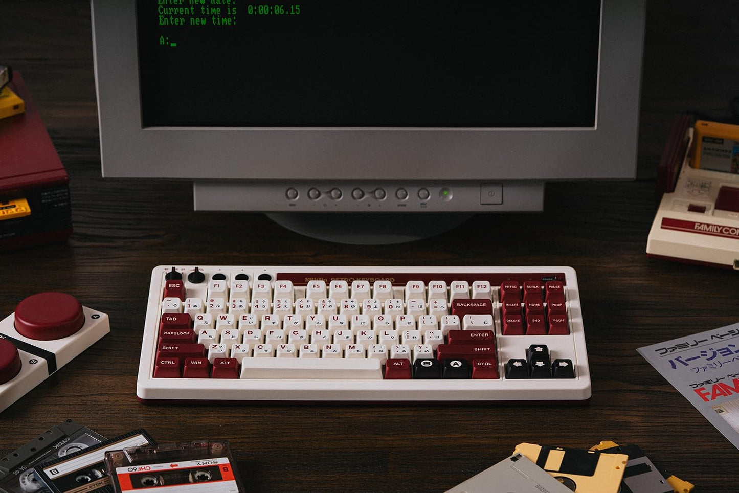 Teclado mecánico retro 8BitDo, teclado para juegos Bluetooth\/2.4G\...