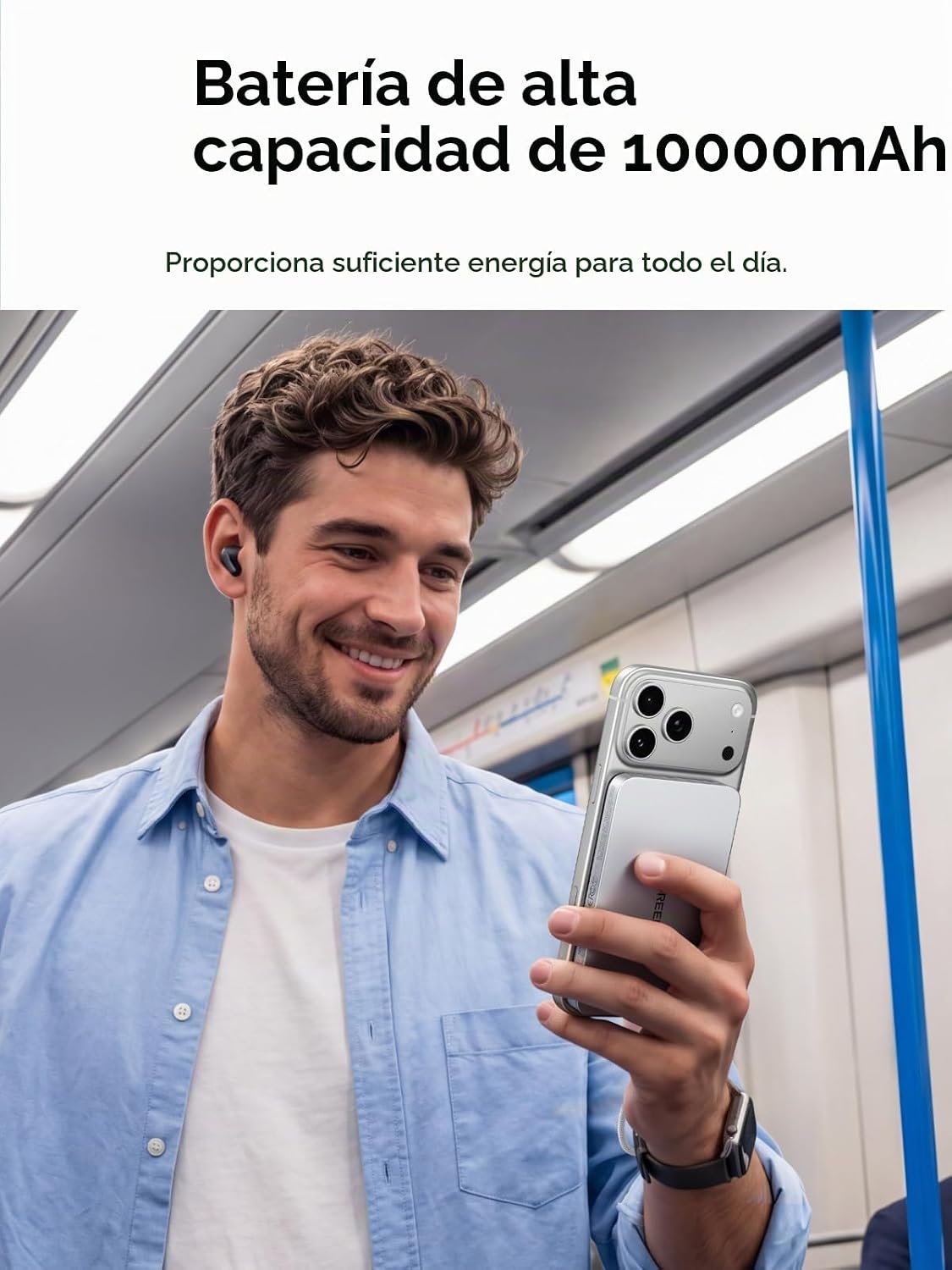 UGREEN Magflow Air Qi2 - Banco de energía magnético de 10000 mAh, c...