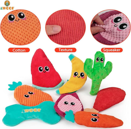 AWOOF Juguetes para perros sin relleno, juguetes arrugados para per...