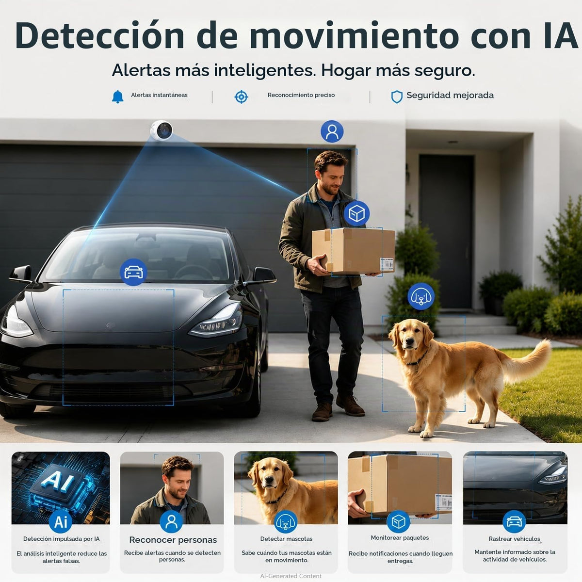 Jooedi Cámaras de seguridad inalámbricas para exteriores, cámara 2K...
