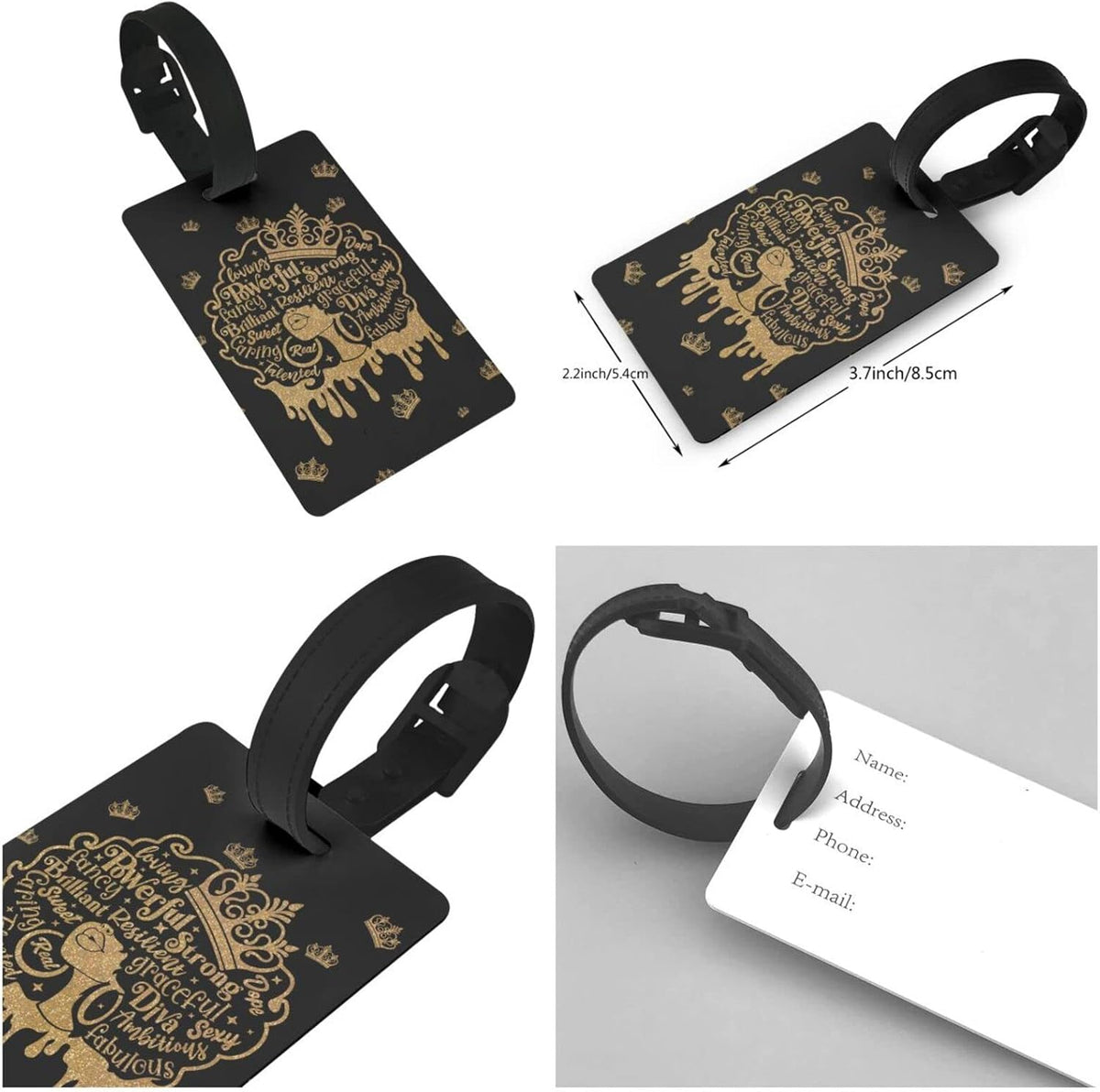 Hepmant Protector de maleta de viaje para mujer afroamericana, elás...