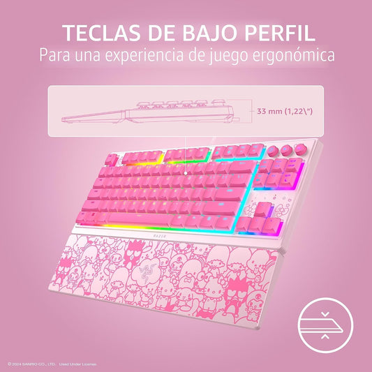 Razer Teclado para juegos Ornata V3 TKL, edición Hello Kitty &...