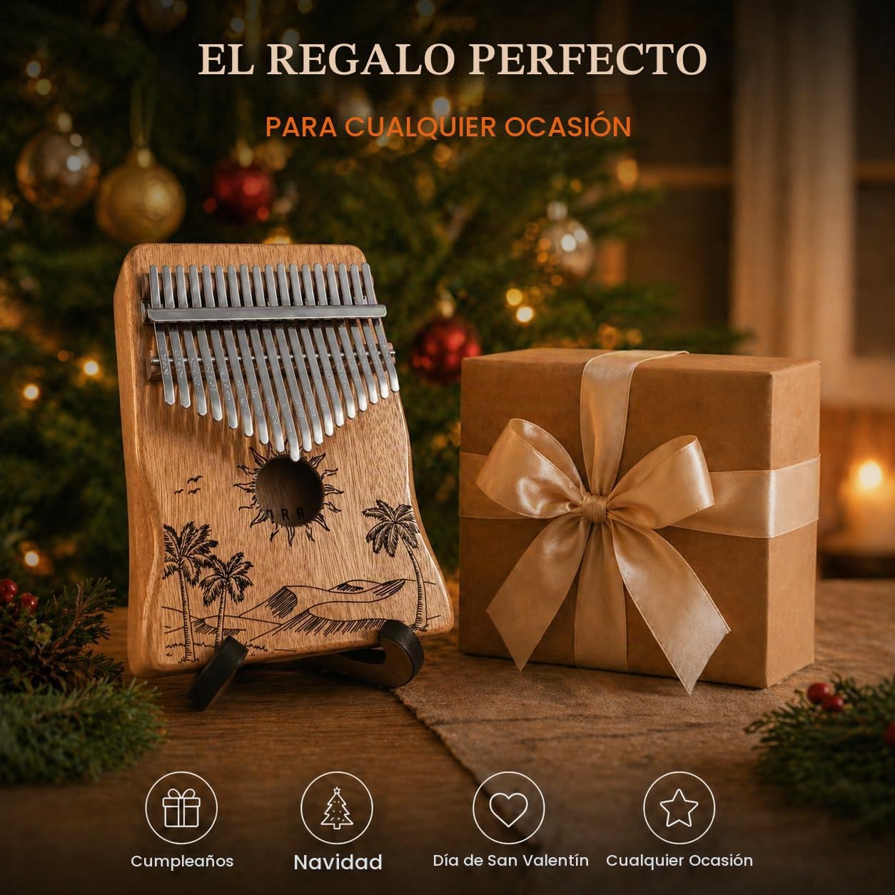 ORORA Kalimba - Piano de pulgar de 17 teclas con cancionero de 25 c...