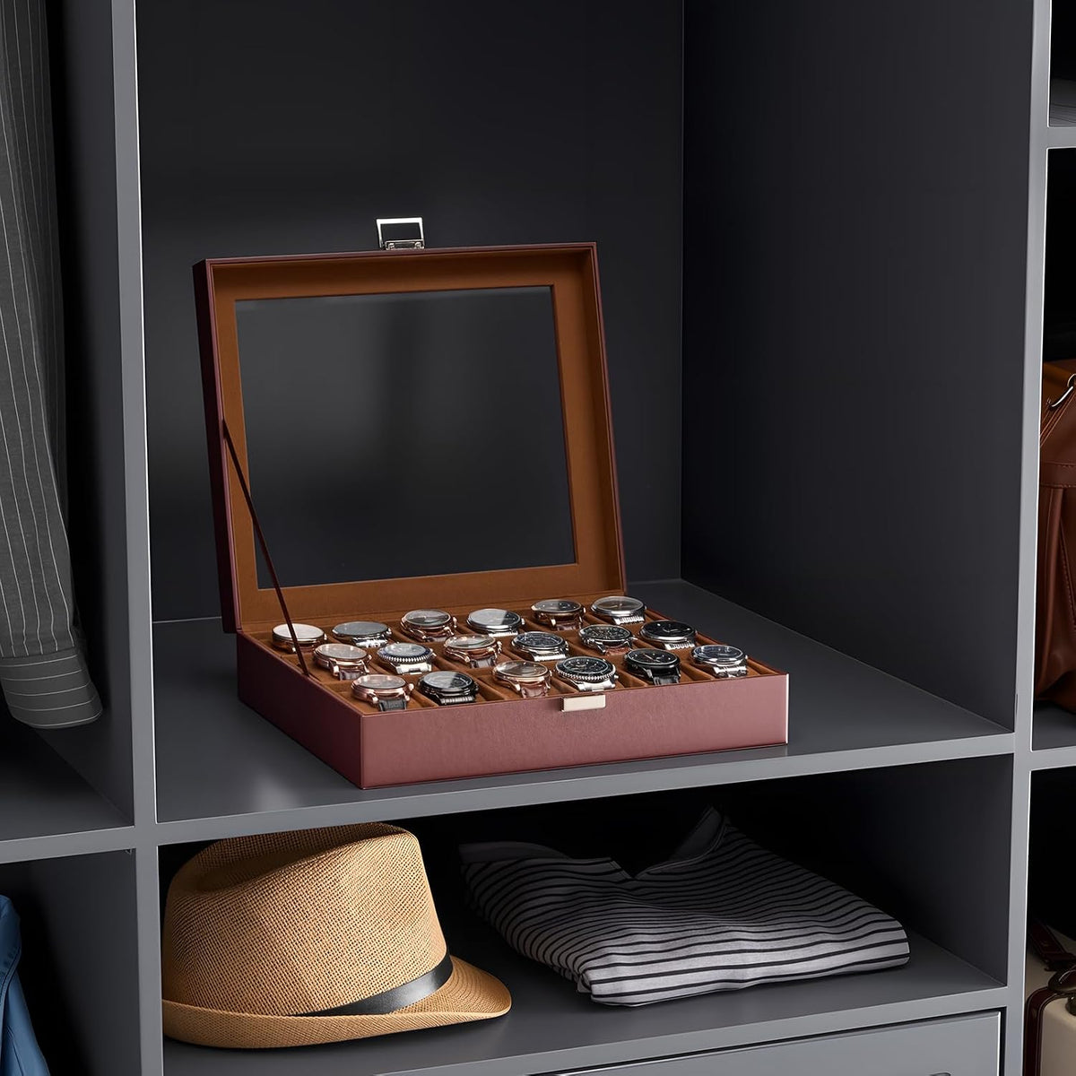 ProCase Caja de Reloj para Hombres, Organizador de Caja de Reloj de...