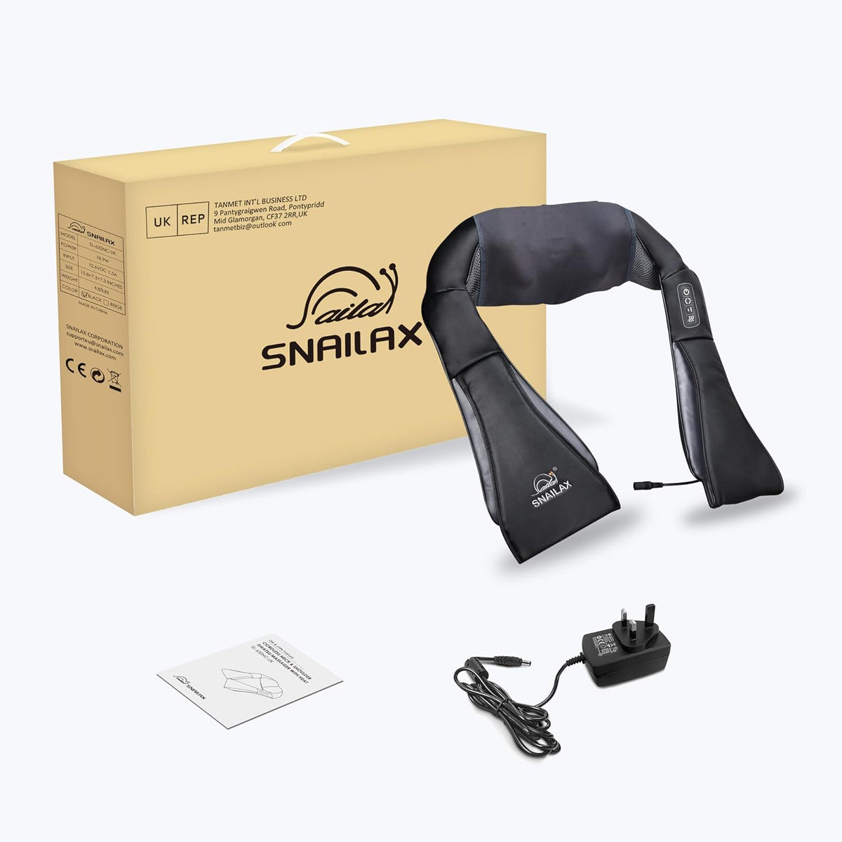 Snailax Masajeador inalámbrico \u2013 Shiatsu Masajeador de cuello...