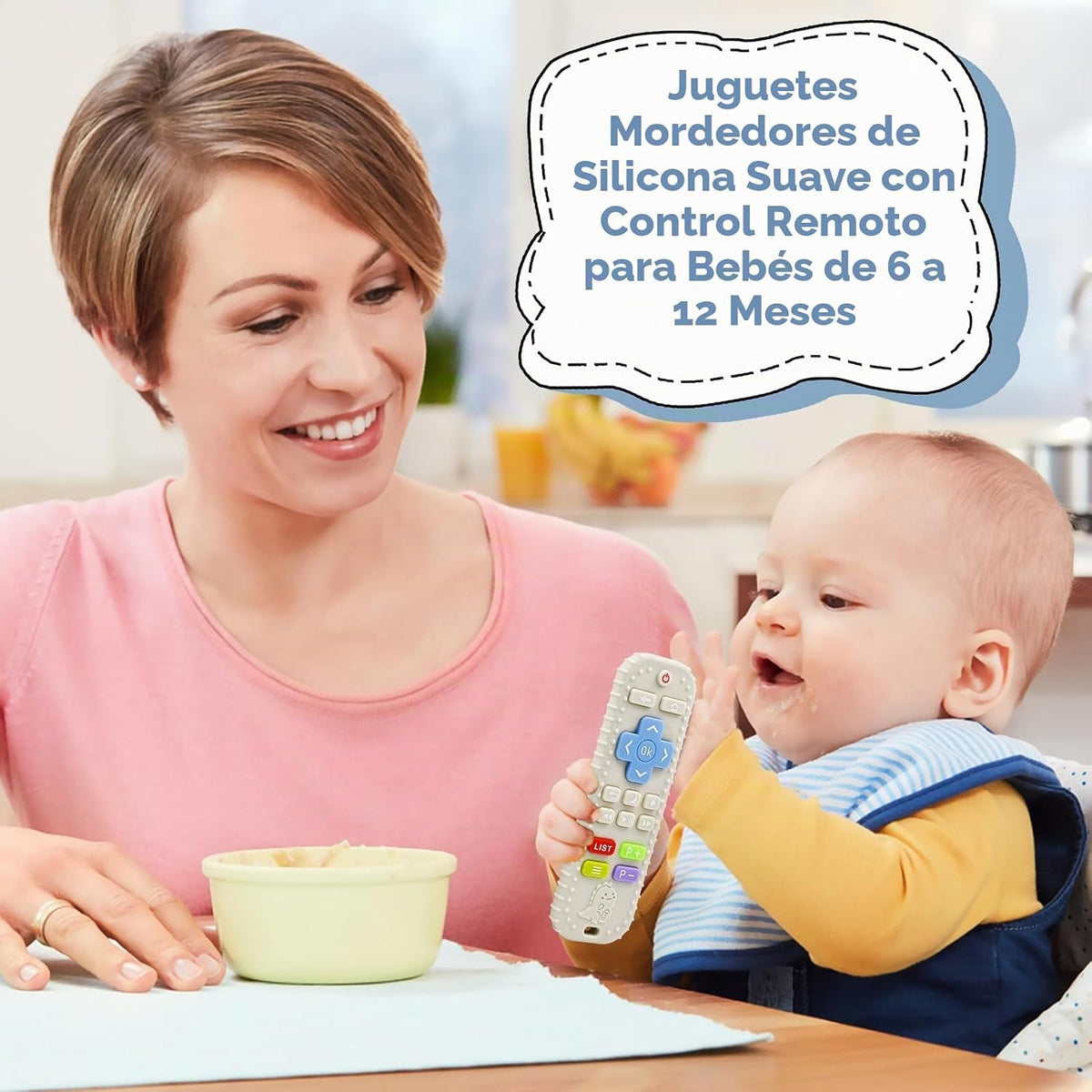 Mordedores para aliviar la dentición, juguetes para bebés de 3 a 6...