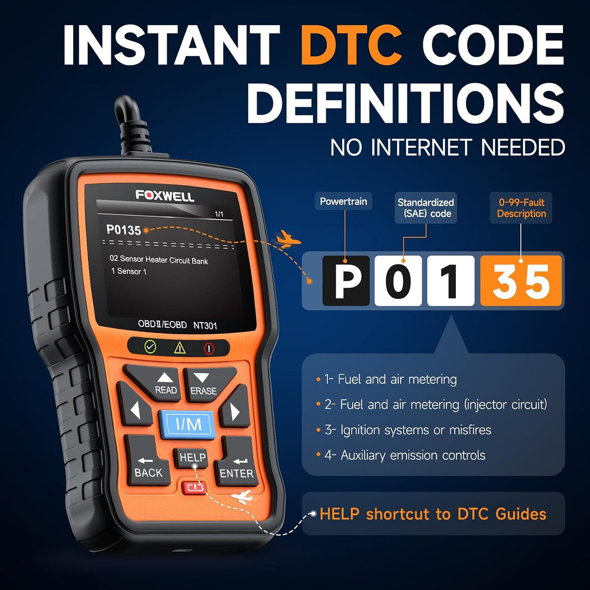 FOXWELL NT301 OBD2 escáner de datos en vivo profesional mecánico OB...