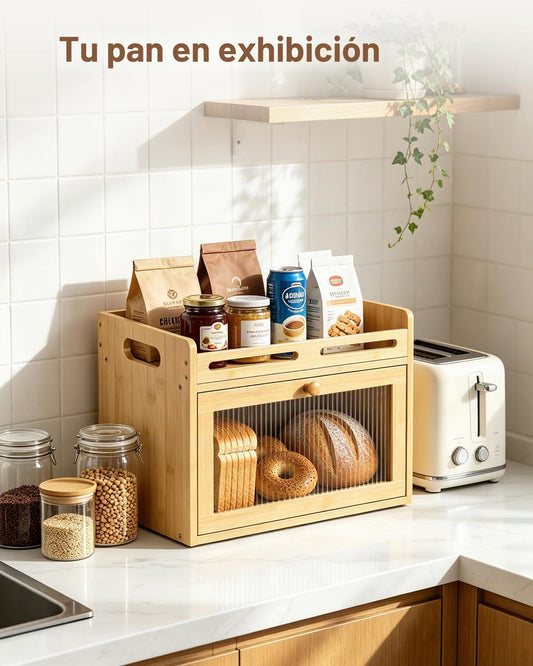 Coiesol Panera para encimera de cocina, contenedor de almacenamient...