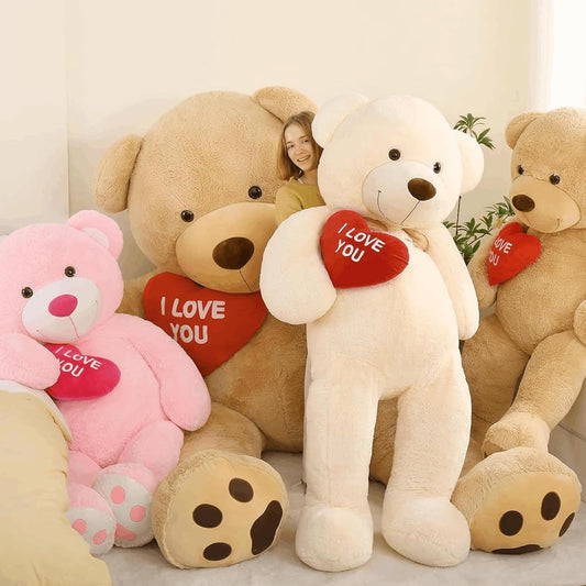 Tezituor Oso de peluche gigante de 5 pies, animal de peluche con co...