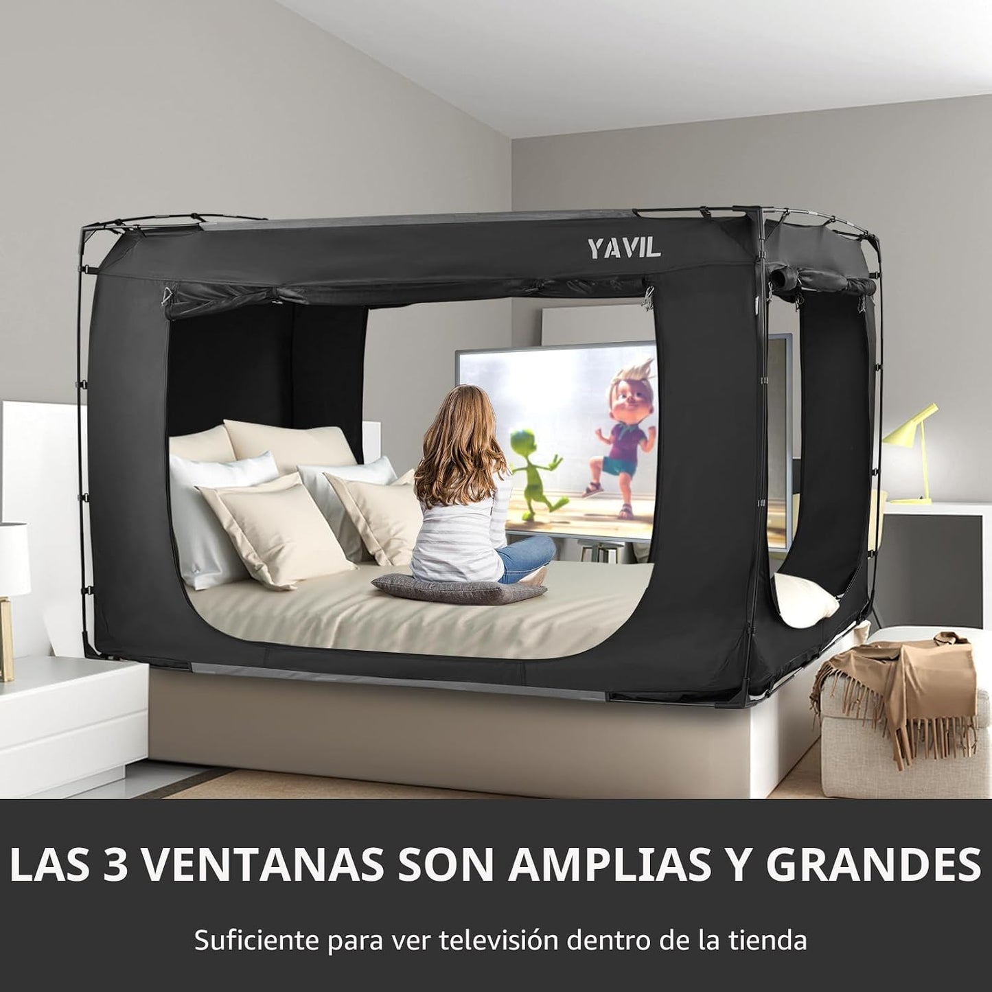 YAVIL Tienda de Cama Dosel de Cama Tamaño Completo, Tiendas Portáti...