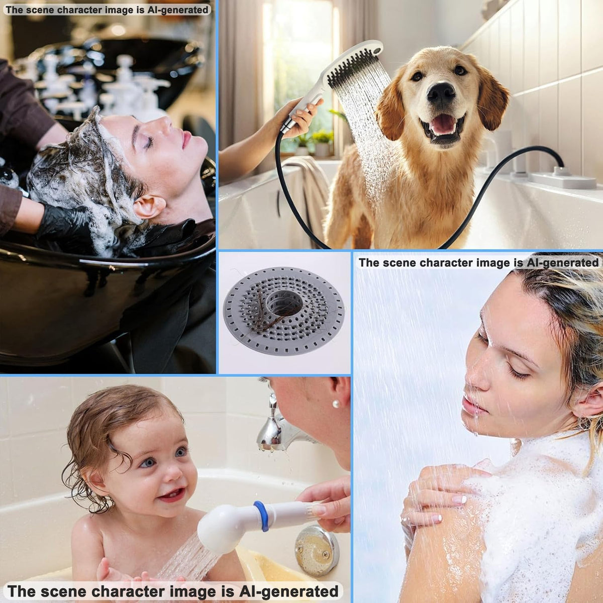 Atrapador de Pelo para Desagüe de Bañera, Filtro de Desagüe de Tubo...