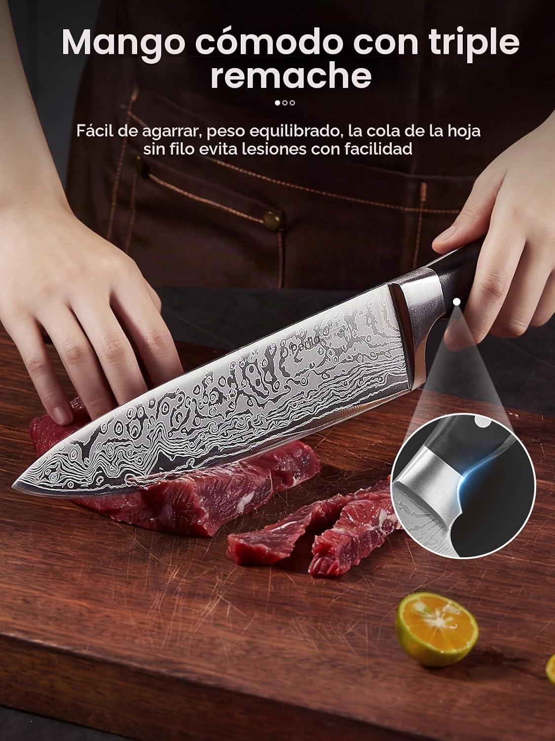 D.Perlla - Juego de cuchillos de cocina con tecnología avanzada de...