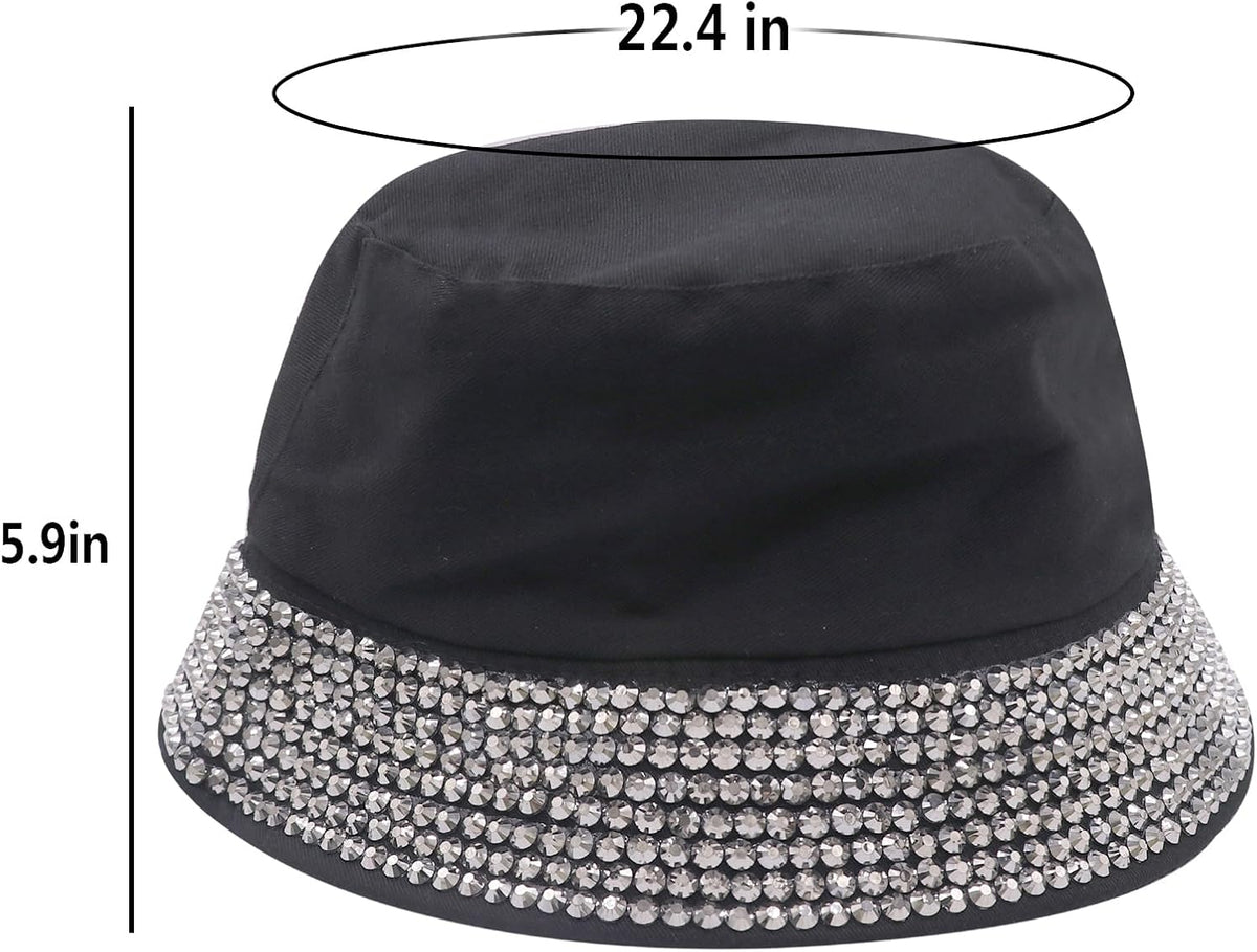 BOLLEY JOSS Sombrero de cubo brillante para mujer, sombrero de sol...