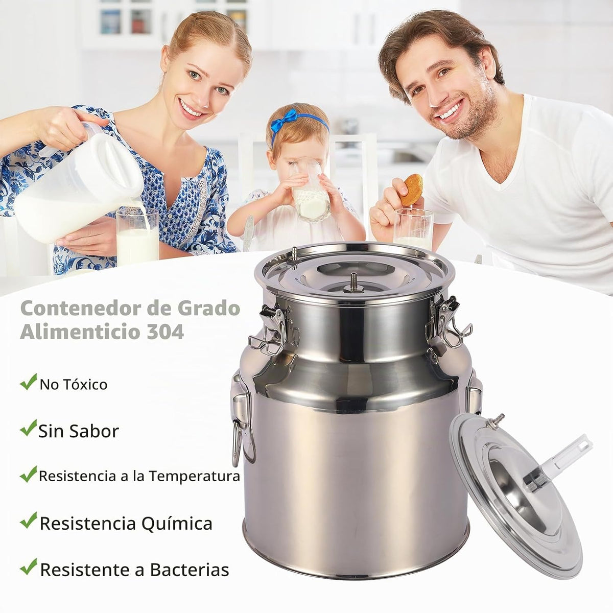 Máquina de ordeño de vaca de 14 litros,13200 mAh recargable y portá...