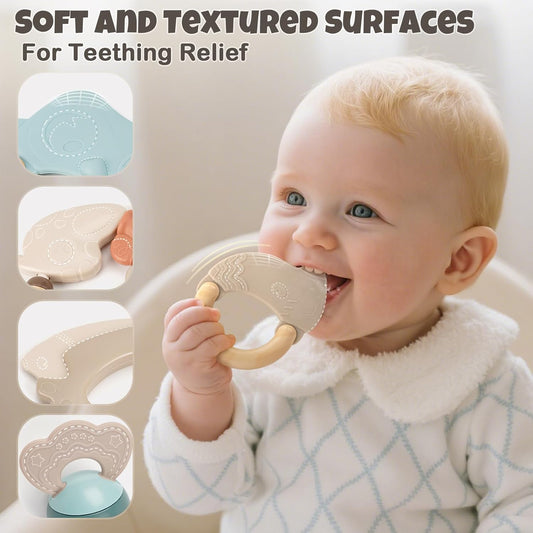 Juego de sonajeros y mordedores para bebés de 0 a 6 meses, juguetes...