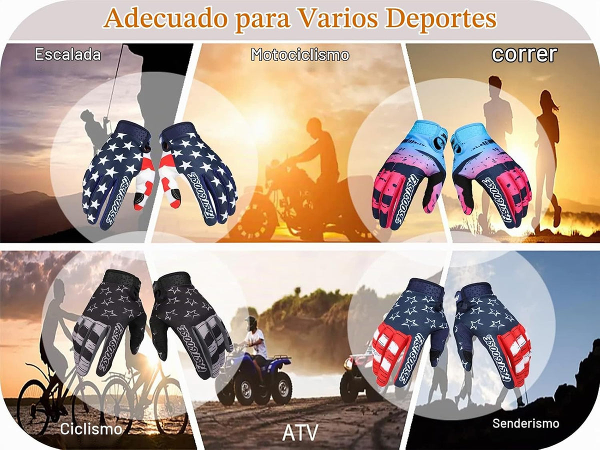 FASTGOOSE - Guantes de motocicleta transpirables y ligeros todoterr...