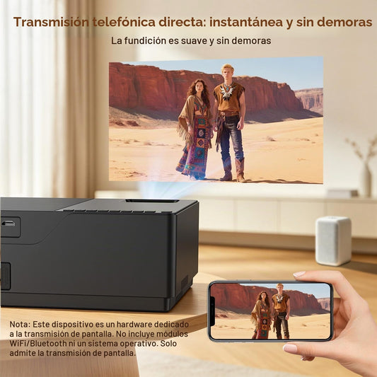 XENPONAD Proyector con WiFi y Bluetooth, soporte 4K Native 1080p Pr...