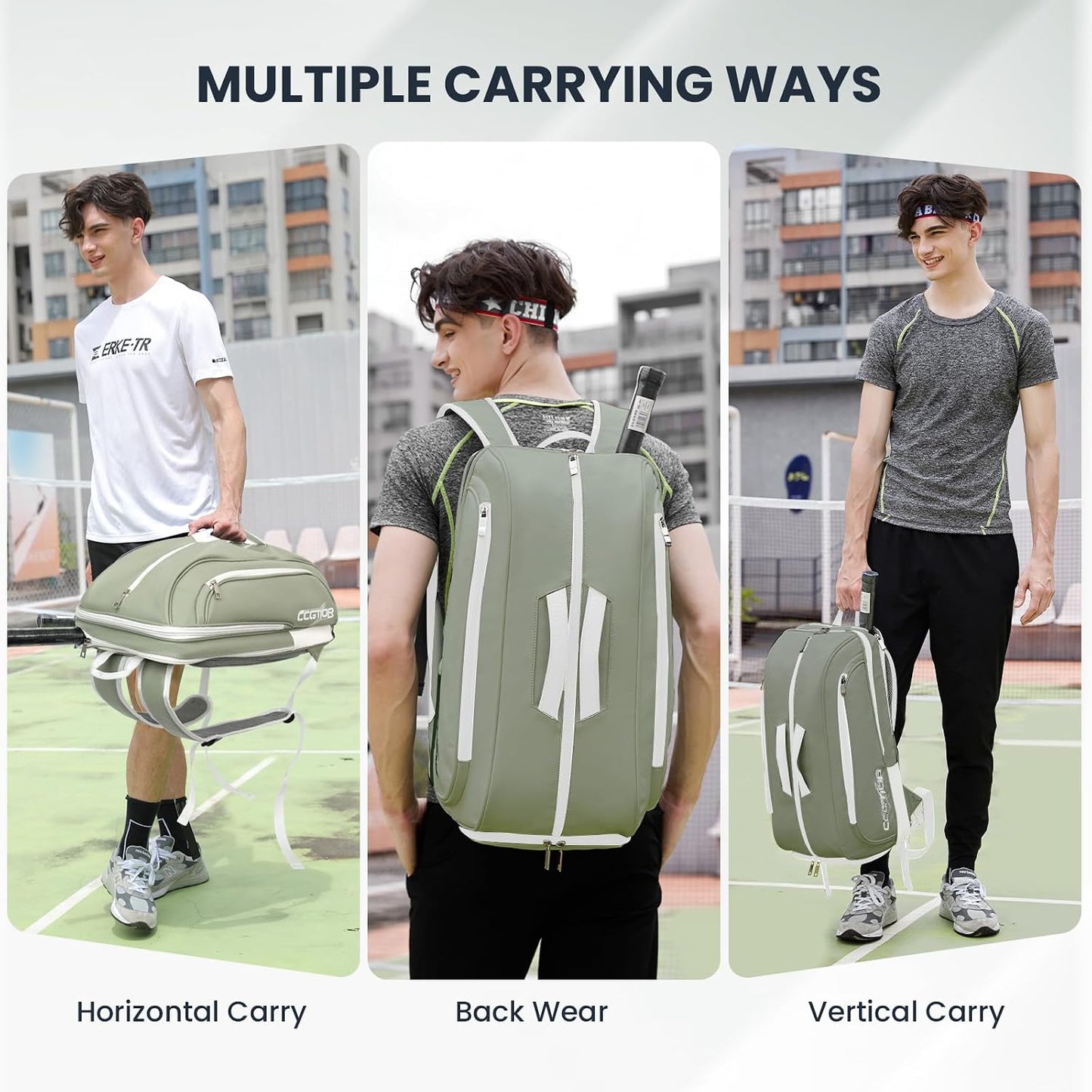 CCGTIOR Bolsa para Raqueta De Tenis Mochila Pickleball Padel con Co...