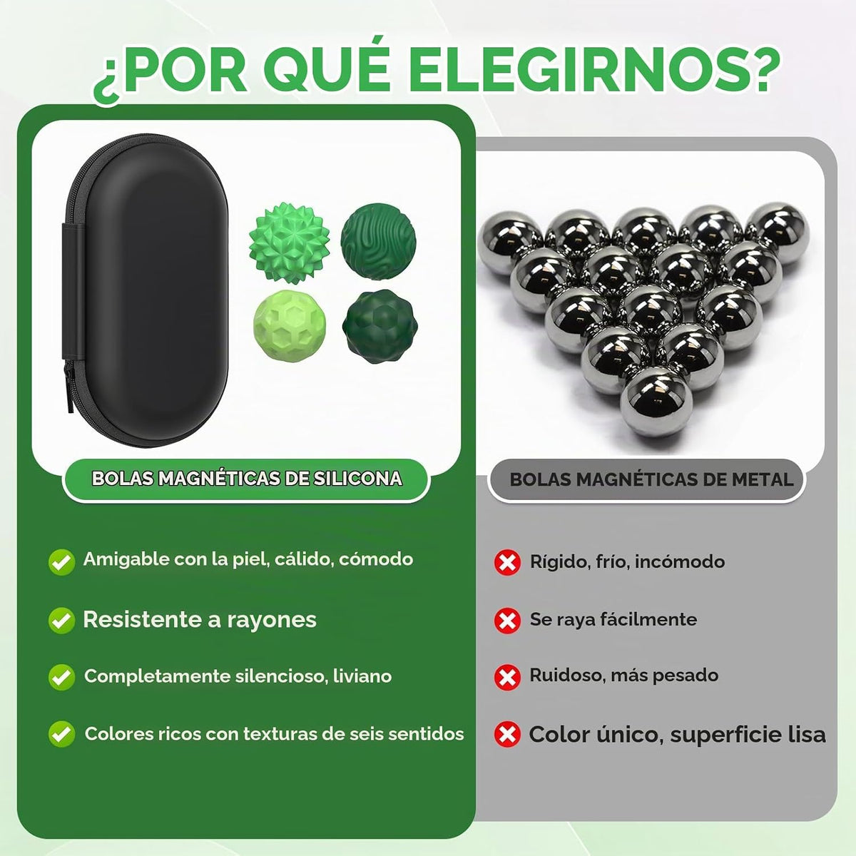 Bolas magnéticas Fidget Toys Adultos \u2013 8 piezas de bolas de at...