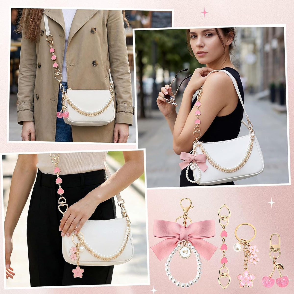 Sylixonae Juego de 7 piezas de accesorios para monedero con extenso...