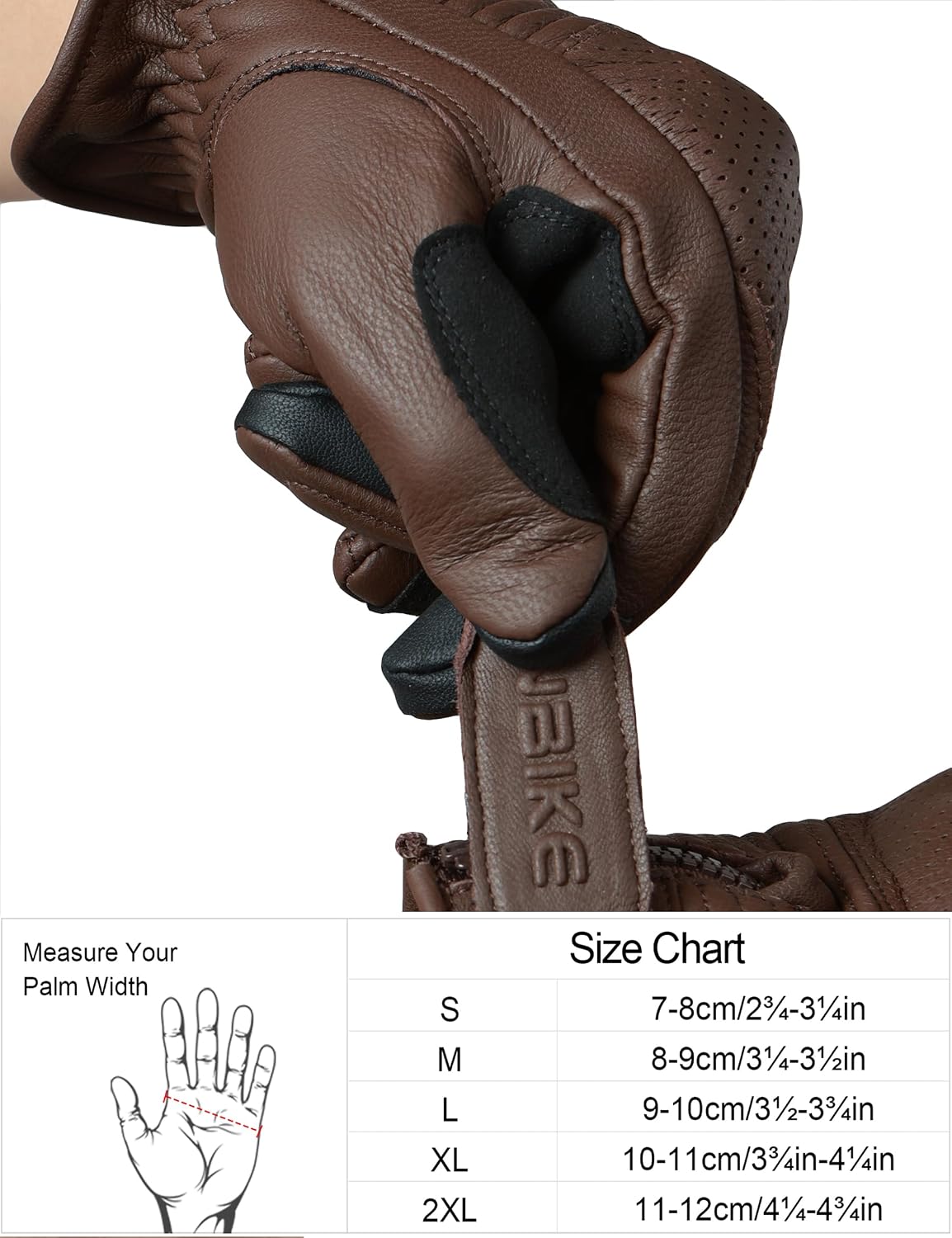 INBIKE - Guantes de motocicleta para hombres de cuero genuino perfo...