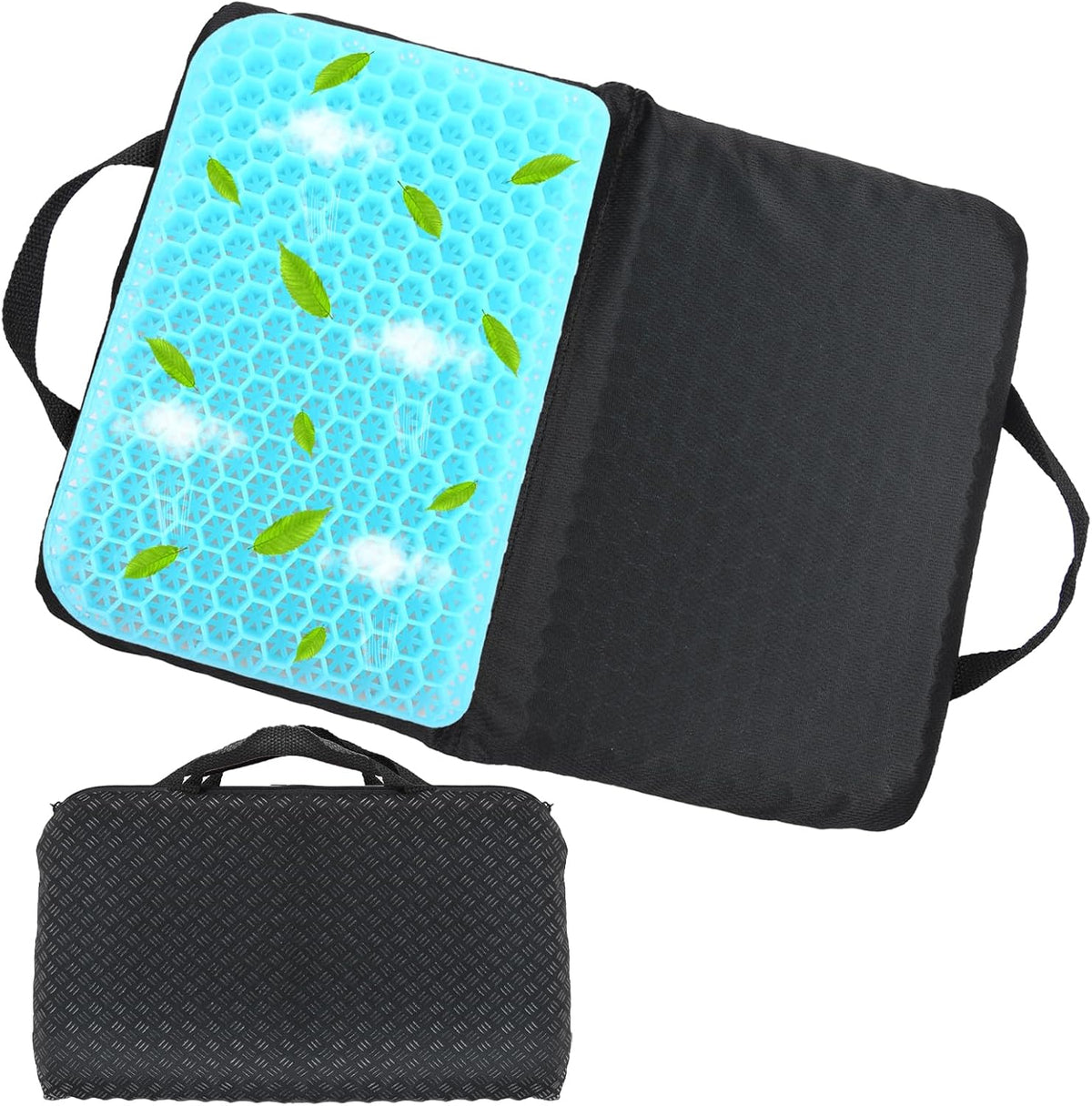 Wllead Nuevo cojín de asiento portátil mejorado de 15.7 x 11.8 pulg...