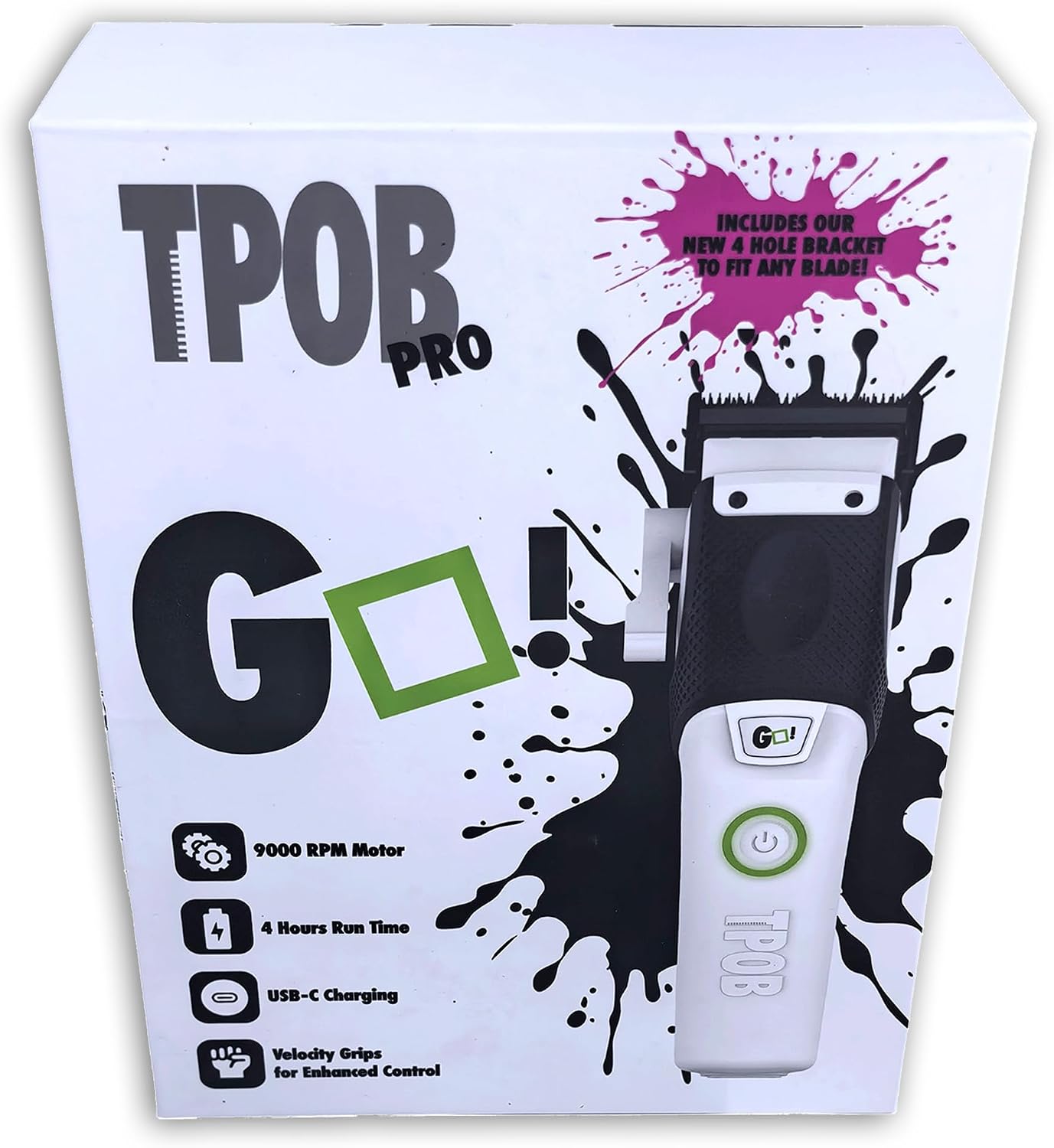 TPOB GO Barber - Cortapelos para hombre 9000 RPM con empuñaduras de...