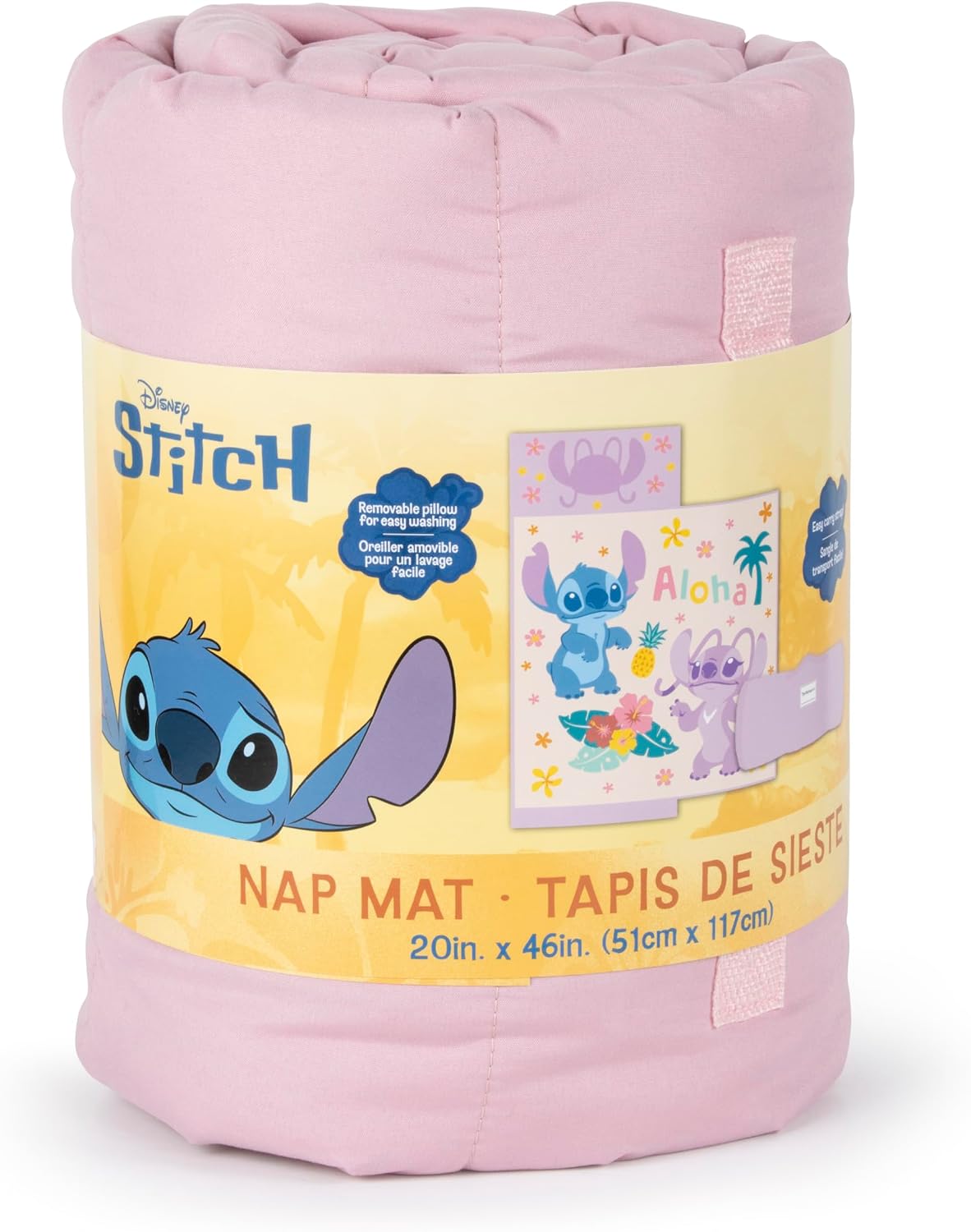 Jay Franco Tapete para siesta para niños con almohada y manta integ...