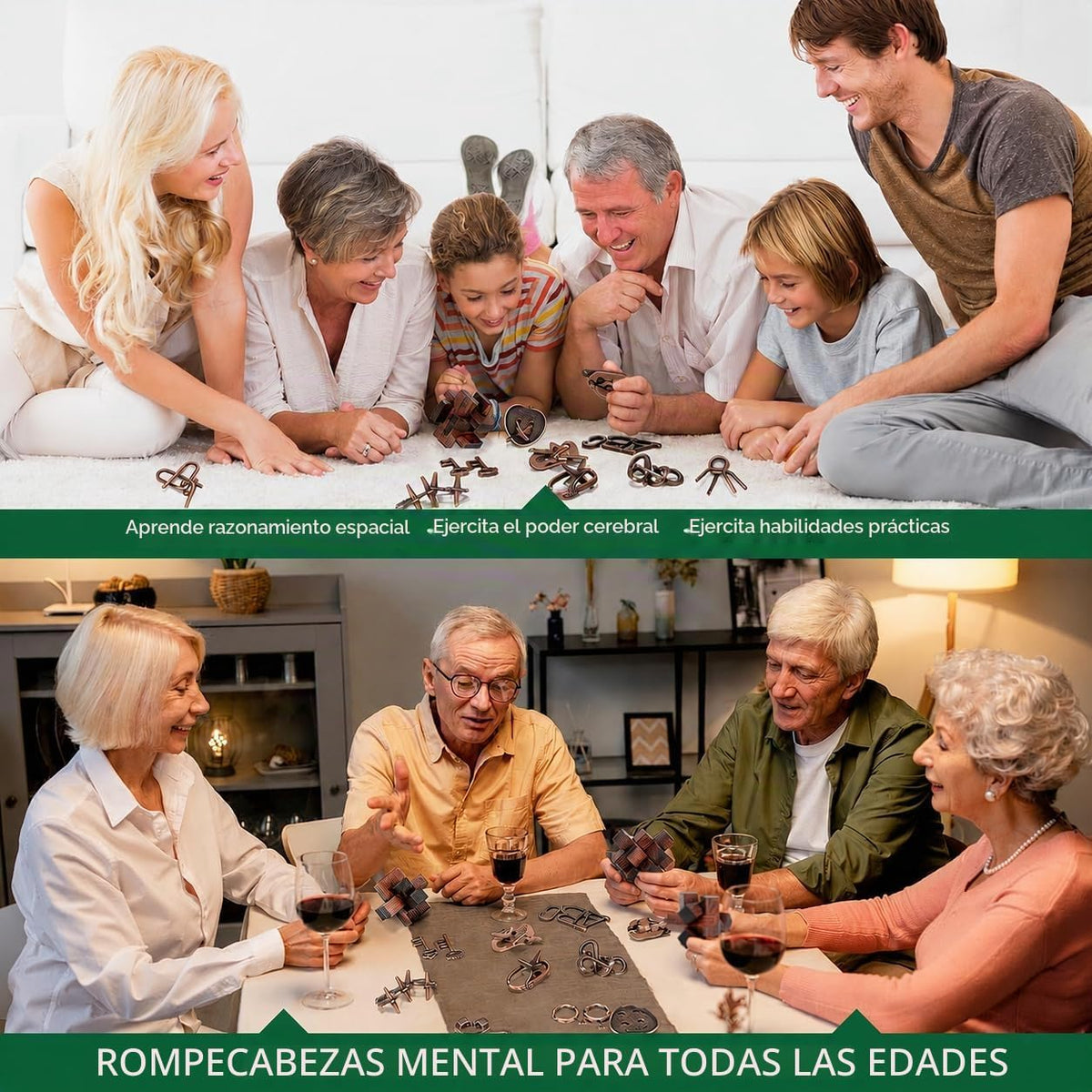 24 piezas de rompecabezas de cerebro para adultos - Juegos de rompe...