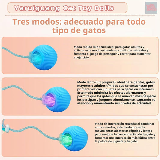 Yaruiguang Nuevo Juguete de Pelota para Gatos Mejorado - Speedy Tai...