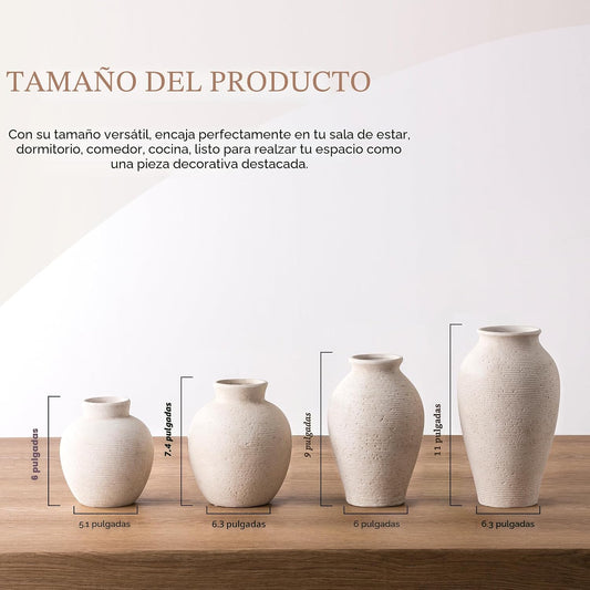 Jarrón de cerámica Vanselia para flores - Decoración del hogar - Ja...