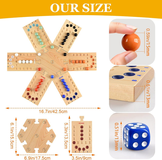 Juego de mesa de mármol de madera original de agujeros más profundo...
