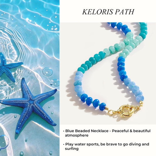 KELORIS PATH Collares de piedras preciosas con cuentas para mujer,...