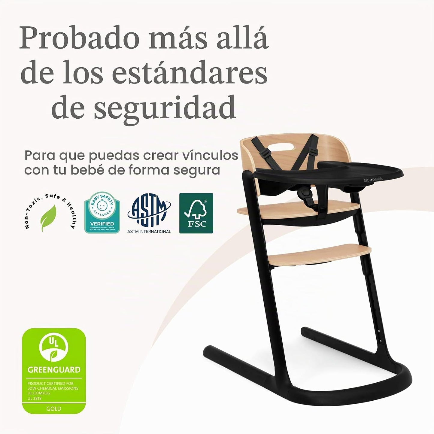 Delta Children Versa - Silla alta ajustable 3 en 1 para bebés y niñ...