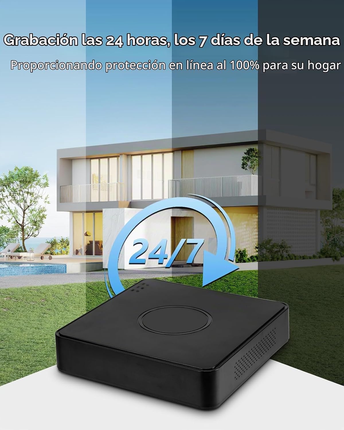 Sistema de cámara de seguridad con cable de 1080P, DVR de vigilanci...