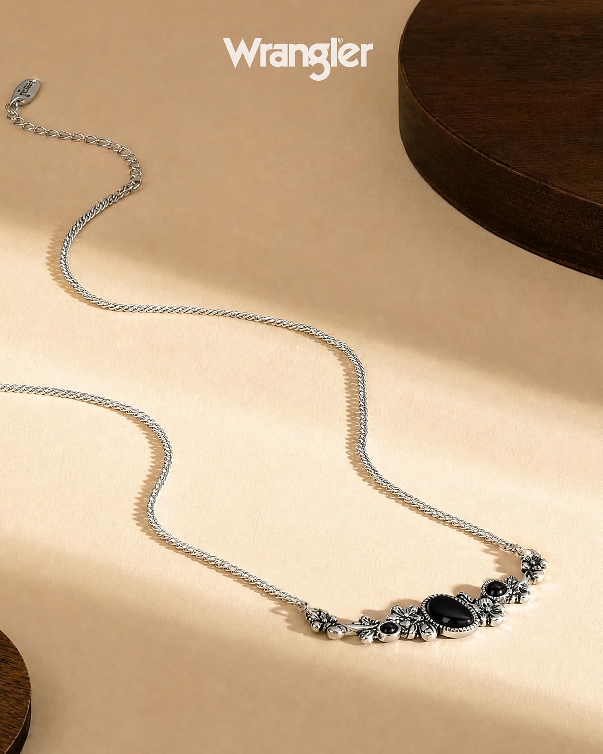 Collar turquesa con piedra floral Wrangler, joyería turquesa para m...