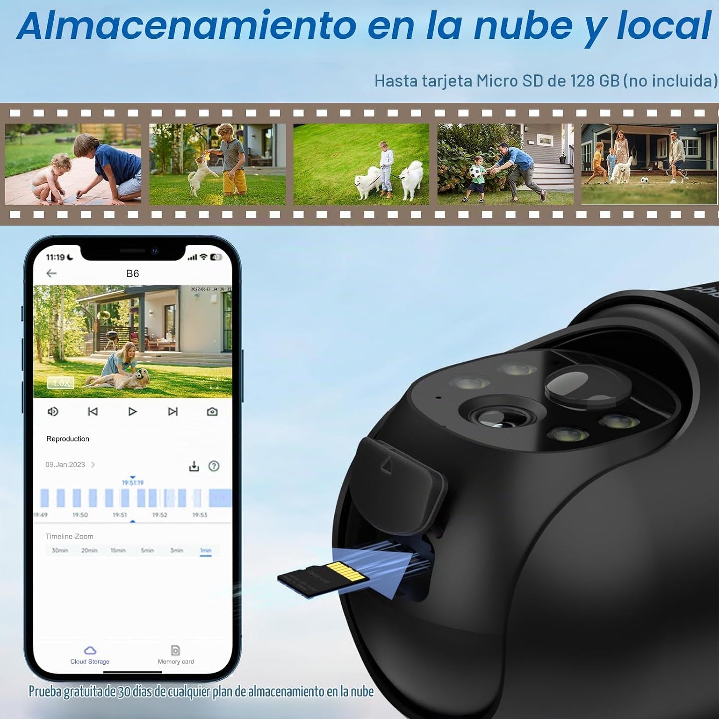 Cinnado Cámaras 2K para seguridad en el hogar, cámara inalámbrica W...