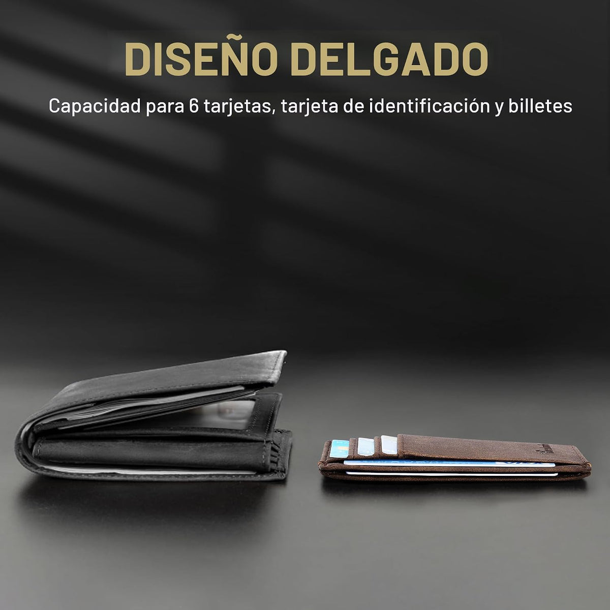 Travelambo Billetera delgada con bolsillo delantero y clip para el...