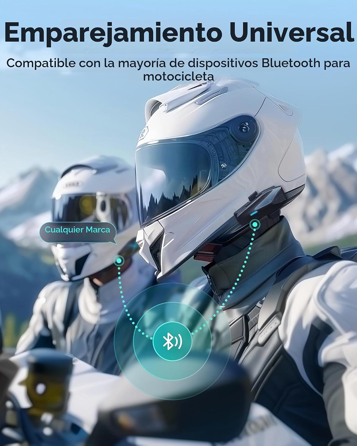 ASMAX Auriculares Bluetooth para motocicleta S1 con control de voz...