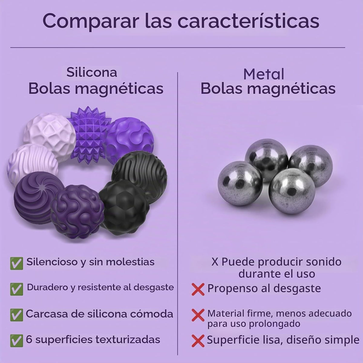 Bolas Magnéticas de Silicona, Juguetes para Personas Inquietas para...